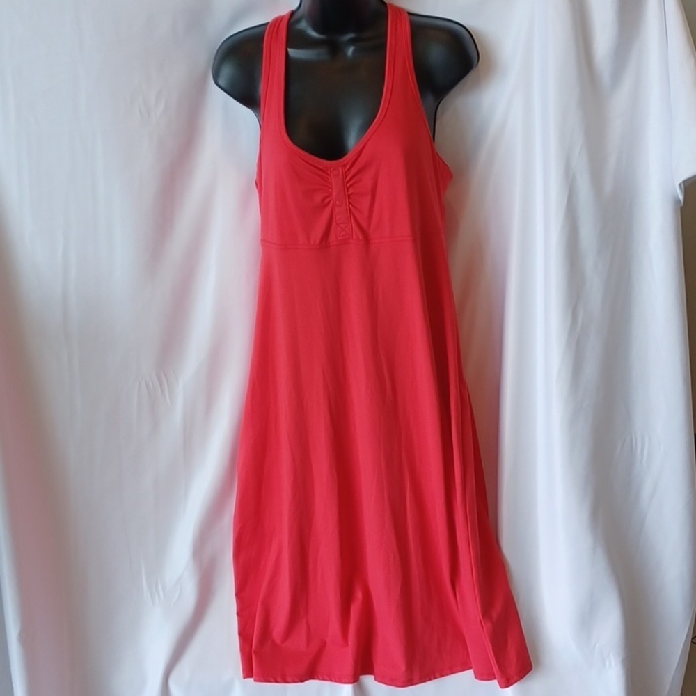 North Face raceback activewear dress with zip pocket, size L
